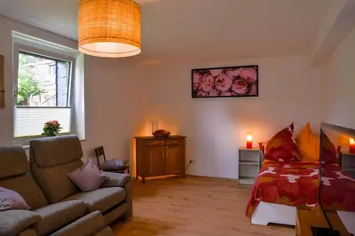 Ein Sitzbereich in der Unterkunft Wohnung mit Wohlfühlcharakter