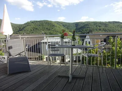 Ein allgemeiner Bergblick oder ein Berglick von der Ferienwohnung aus