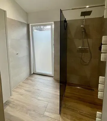 Ein Badezimmer in der Unterkunft Ferienwohnung Bähr