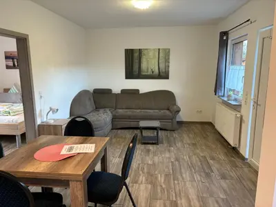 Ein Sitzbereich in der Unterkunft Haus Taunusblick
