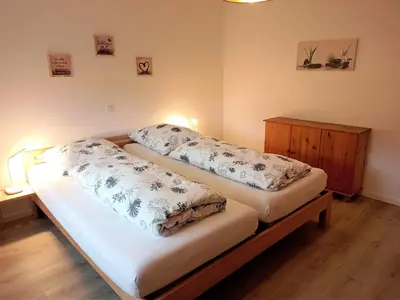 Ein Bett oder Betten in einem Zimmer der Unterkunft Ferienhaus Egger