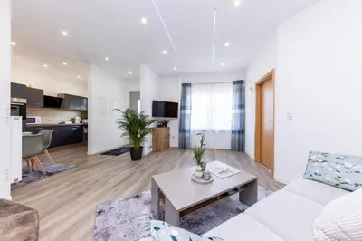 Küche/Küchenzeile in der Unterkunft NEU I Ferienwohnung Jasmin
