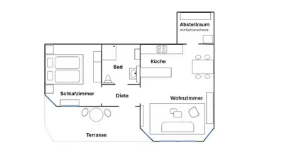 Grundriss der Unterkunft Fewo-Eifelvielfalt