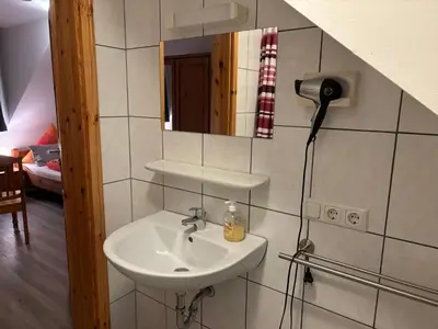 Ein Badezimmer in der Unterkunft Ferienwohnung Moseltal