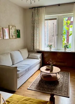 Ein Sitzbereich in der Unterkunft Residenz zu Caub - Rheinromantik