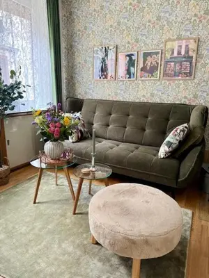 Ein Sitzbereich in der Unterkunft Residenz zu Caub - Rheinromantik