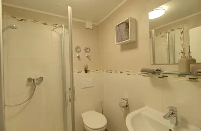 Ein Badezimmer in der Unterkunft Mühlentaler Ferienwohnungen
