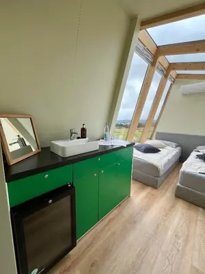 Ein Bett oder Betten in einem Zimmer der Unterkunft Tiny House am Nürburgring