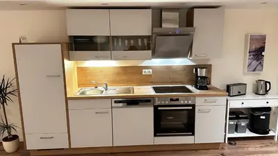 Küche/Küchenzeile in der Unterkunft Ferienwohnung Heideberg