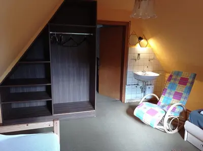 Grundriss der Unterkunft Privatzimmer im Landhaus mit großem Garten und Parkplatz