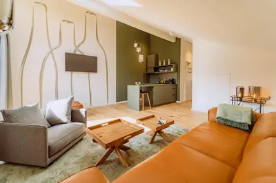 Ein Sitzbereich in der Unterkunft KABINETT Boutique Apartments