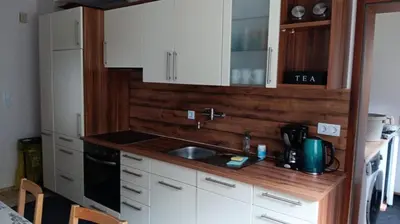 Küche/Küchenzeile in der Unterkunft Ninas Ferienwohnung