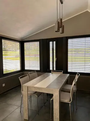 Ein Sitzbereich in der Unterkunft Ferienhaus Hohenleimbach