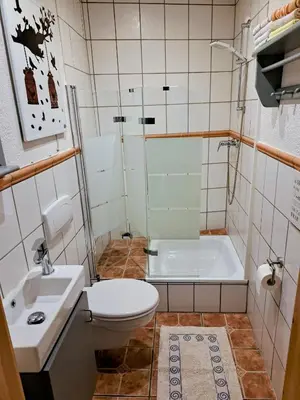 Ein Badezimmer in der Unterkunft Ferienwohnung Jüngling