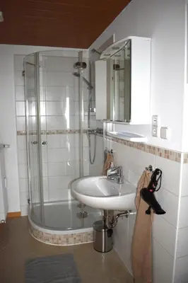 Ein Badezimmer in der Unterkunft Ilonas Ferienwohnung