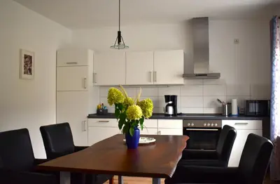 Küche/Küchenzeile in der Unterkunft Ilonas Ferienwohnung
