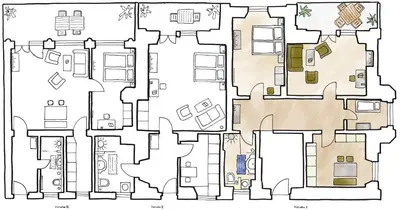 Grundriss der Unterkunft Ferienwohnungen Villa Mosella
