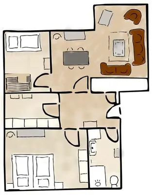 Grundriss der Unterkunft Ferienwohnungen Villa Mosella