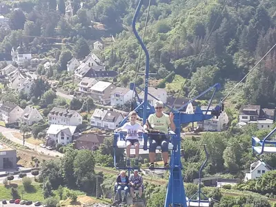 Blick auf Ferienwohnung Wandereck aus der Vogelperspektive