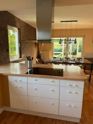 Küche/Küchenzeile in der Unterkunft Familien Ferienhaus im Grünen in direkter Nähe zum Nürburgring