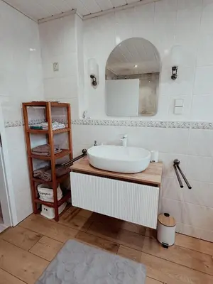 Ein Badezimmer in der Unterkunft Ferienwohnung de Flingou