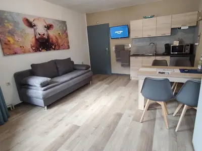 Küche/Küchenzeile in der Unterkunft Pension am Kirchberg - Zimmer 2