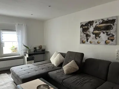 Ein Sitzbereich in der Unterkunft Ferienwohnung Melanie 300 Meter zur Therme