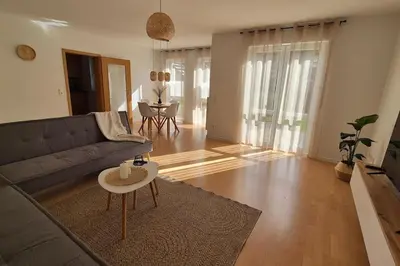 Ein Sitzbereich in der Unterkunft Ferienwohnung AU in Bitburg