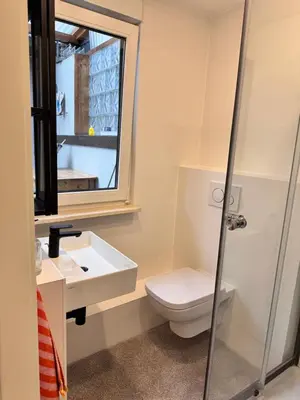 Ein Badezimmer in der Unterkunft Weinblick am Rhein