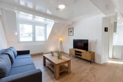 Ein Sitzbereich in der Unterkunft Vulkaneifel Cottage