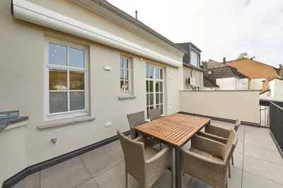 Ein Balkon oder eine Terrasse in der Unterkunft Haus Moselufer OG