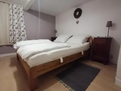 Ein Bett oder Betten in einem Zimmer der Unterkunft NEU! FeWo Gerach bei Idar-Oberstein