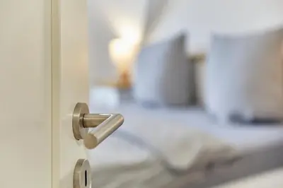 Ein Bett oder Betten in einem Zimmer der Unterkunft Gestade Fewo 4