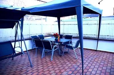 Ein Balkon oder eine Terrasse in der Unterkunft Holiday Rhein4