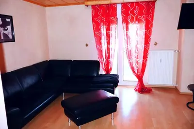Ein Sitzbereich in der Unterkunft Holiday Rhein4