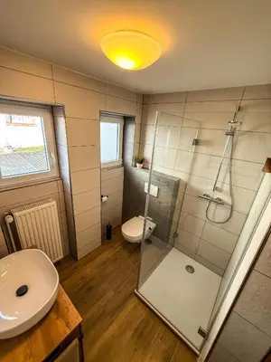 Ein Badezimmer in der Unterkunft Ferienwohnung Ankerplatz