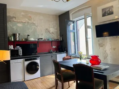 Küche/Küchenzeile in der Unterkunft Vis-a-vis Apartments