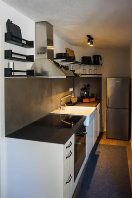 Küche/Küchenzeile in der Unterkunft Ferienwohnung Schlossblick