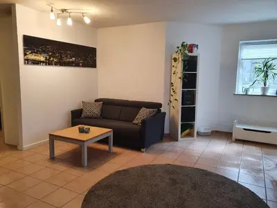 Ein Sitzbereich in der Unterkunft Ferienwohnung Ela 1