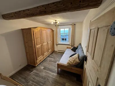 Ein Bett oder Betten in einem Zimmer der Unterkunft Ferienwohnung Streamatze auf Whiskey's Farm