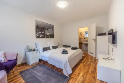 TV/Unterhaltungsangebot in der Unterkunft Zentrale Wohnung 
