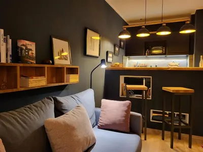 Ein Sitzbereich in der Unterkunft Sauna, Terrasse, Fernblick & Design - modern-gemütliche FeWo am Aremberg