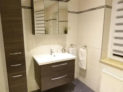 Ein Badezimmer in der Unterkunft Ferienwohnung Domblick
