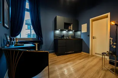 Küche/Küchenzeile in der Unterkunft LLR Design Apartment - Satin Mood im Zentrum von Koblenz
