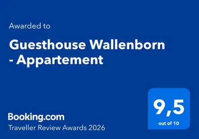 Ein Zertifikat, Auszeichnung, Logo oder anderes Dokument, das in der Unterkunft Guesthouse Wallenborn - Appartement ausgestellt ist