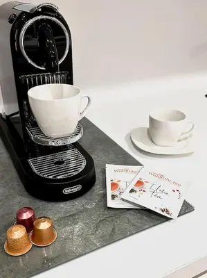 Kaffee-/Teezubehör in der Unterkunft Highlife Apartment Bad Kreuznach ONE