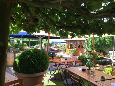 Ein Garten an der Unterkunft Gasthaus Sonnen