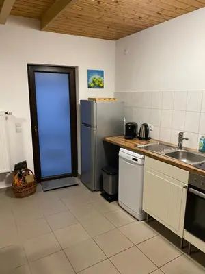 Küche/Küchenzeile in der Unterkunft Ferienwohnung Eschbach Hof am Nürburgring
