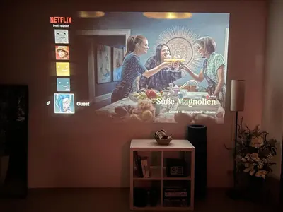 TV/Unterhaltungsangebot in der Unterkunft BAT Home Solutions Trier-Euren - alles was ein Hotel nicht bietet - 35 qm Ferienwohnung, Heimkino, Wallbox, Küche für 4 Personen