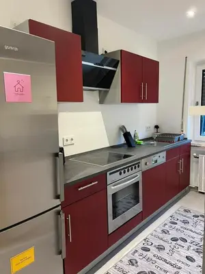 Küche/Küchenzeile in der Unterkunft Ferienwohnung Mobembo